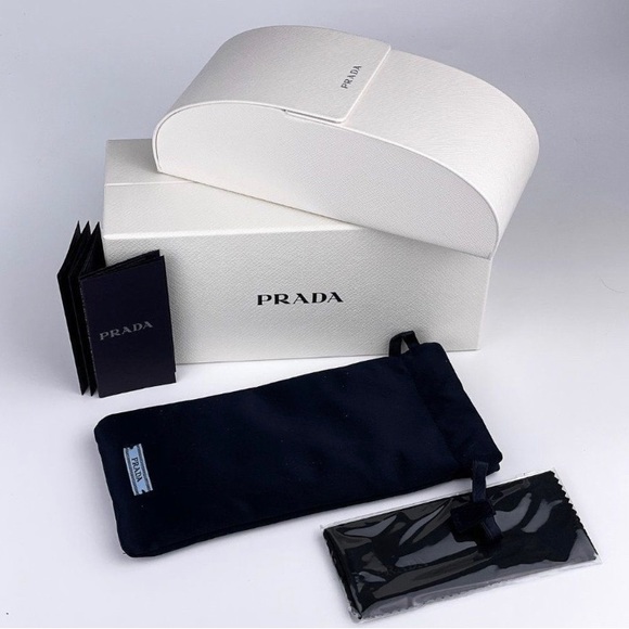 💯 - Authentic- NEW Prada PR17WS 1AB5S0 Black Gray Rectangle Unisex Sunglasses - Picture 9 of 9